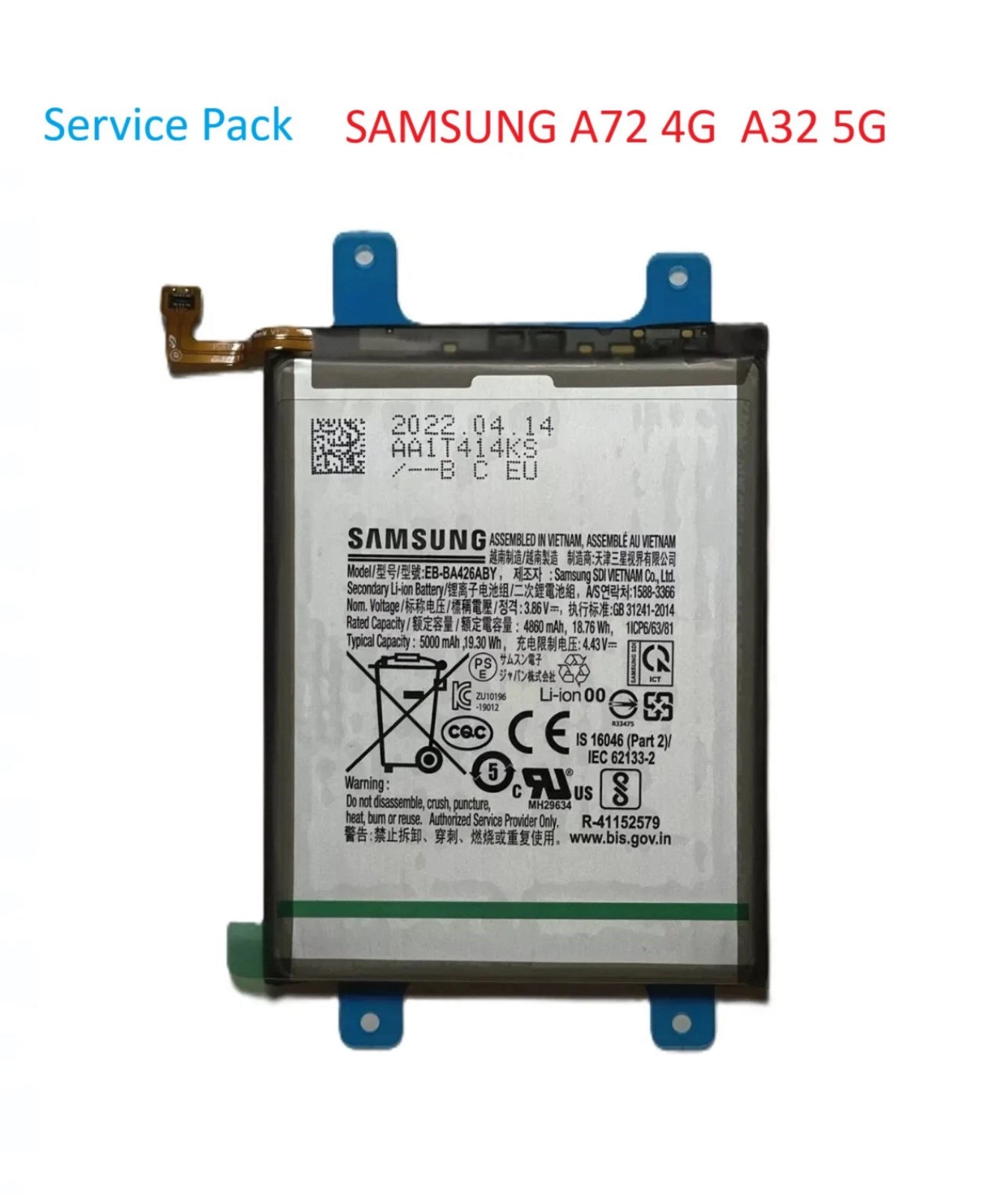 Original Akku für Samsung Galaxy A72  4G  A32  5G  SM-A725 A326 Batterie Samsung