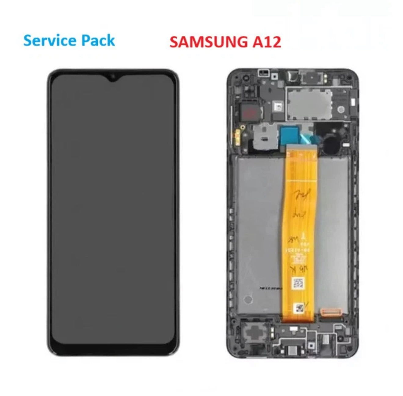 Original Display für Samsung A12 SM-A125F OLED Bildschirm Touchscreen mit Rahmen