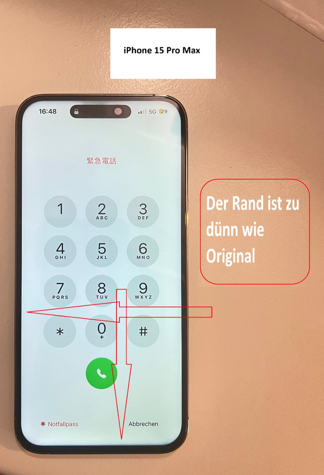 Display für iPhone 15 Pro Max  LCD Retina FHD Bildschirm 3D OLED Touchscreen