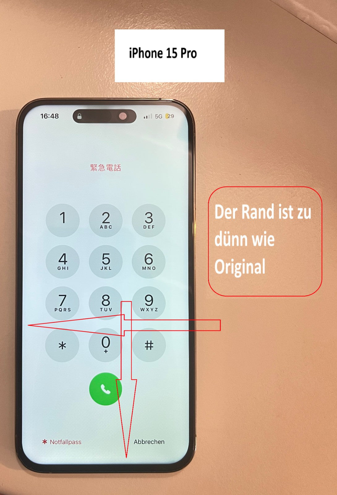 Display für iPhone 15 Pro LCD Retina FHD Bildschirm 3D OLED Touchscreen