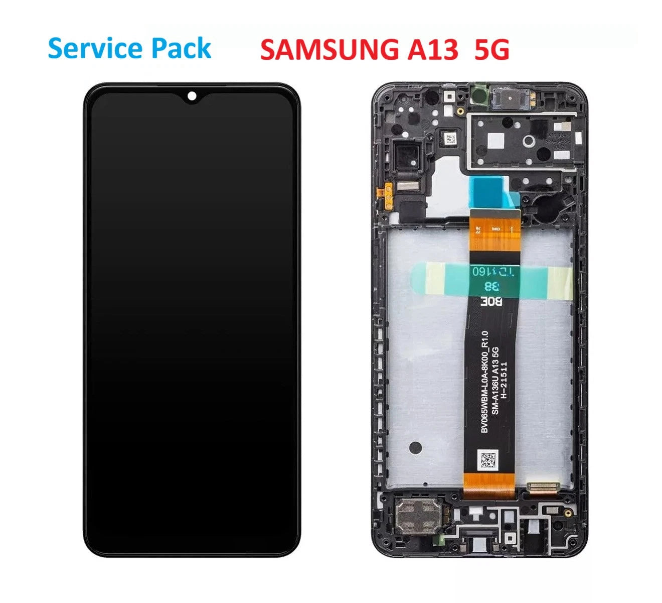 Original Display für Samsung Galaxy A13 5G  SM-136B OLED Touchscreen mit Rahmen