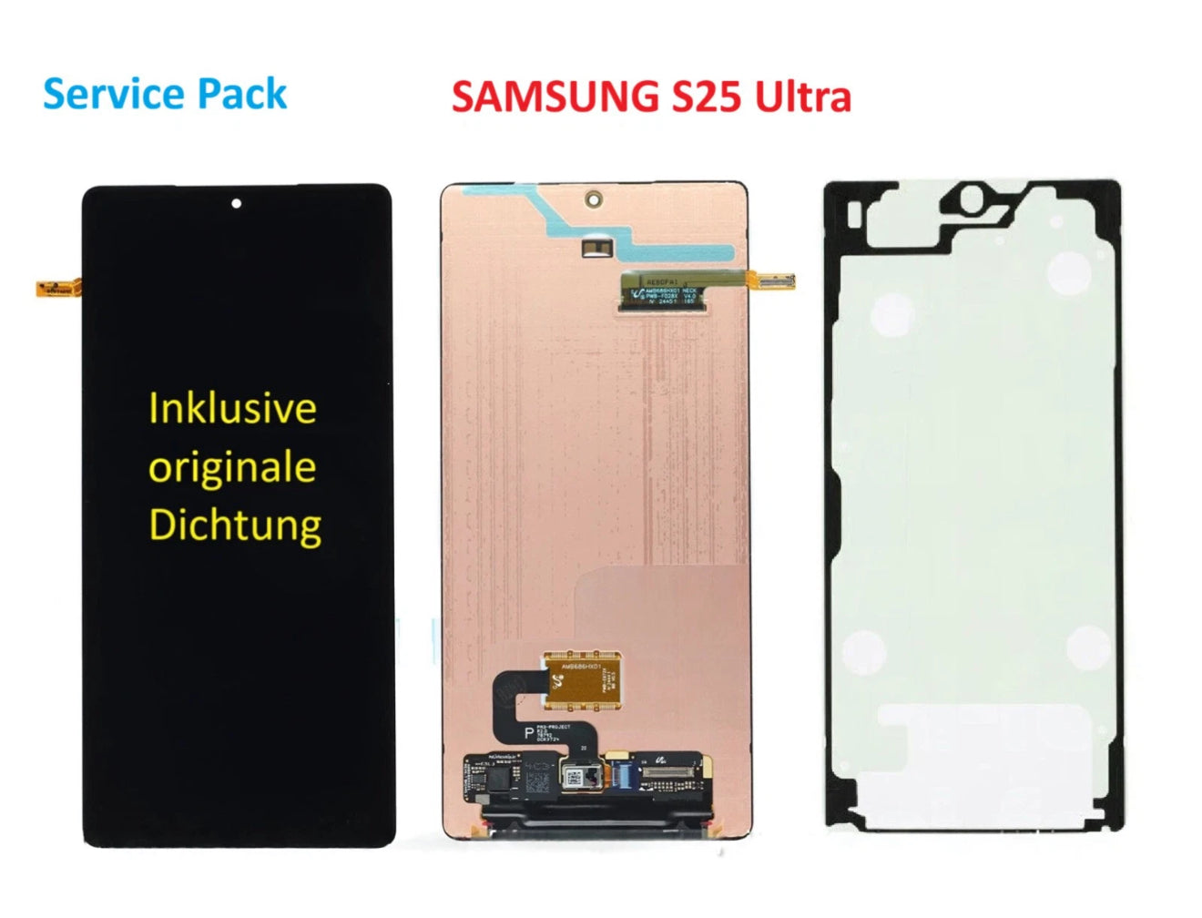 Original Display für Samsung S25 Ultra SM-S938 AMOLED Touchscreen ohne Rahmen