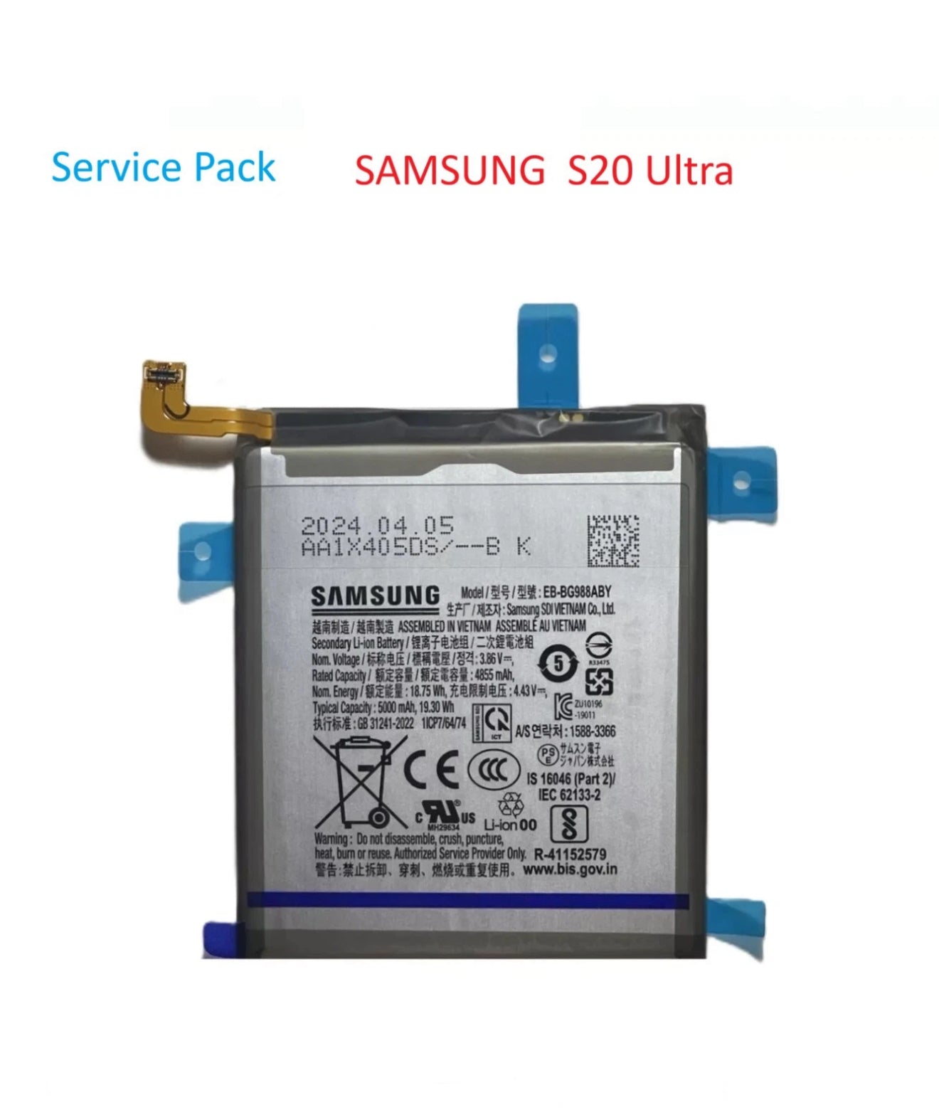 Original Akku für Samsung Galaxy S20 Ultra  SM-G988 Batterie Samsung