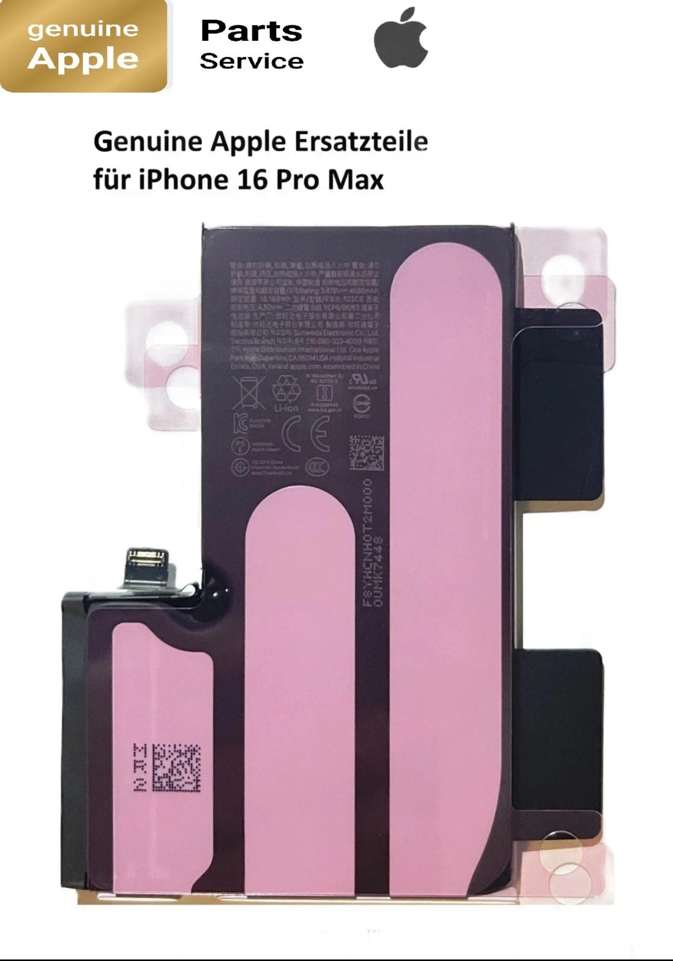 Original Genuine Batterie für iPhone 16 Pro Max  Apple Akku