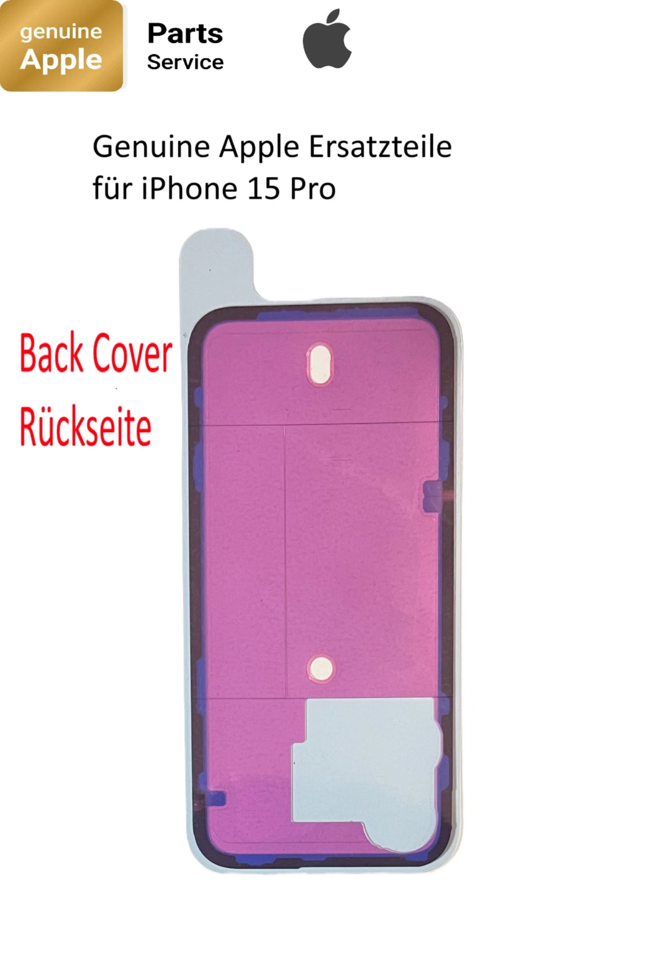 Original Genuine Rückseite Kleber Dichtung für iPhone 15 Pro   Back Cover