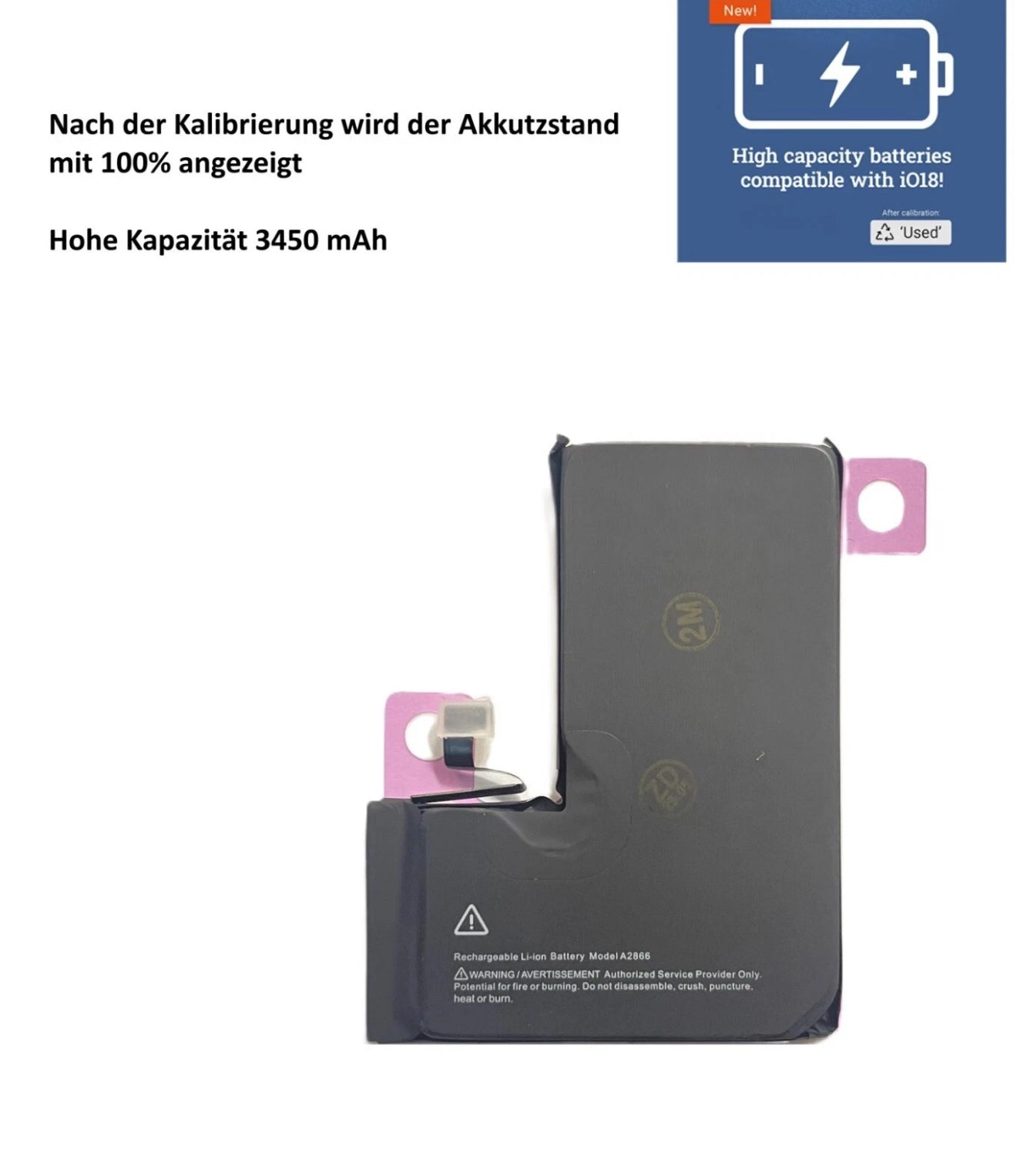 Für iPhone 14 Pro Akku Hohe Kapazität  frisch produziert  Akkuzustand wird 100%