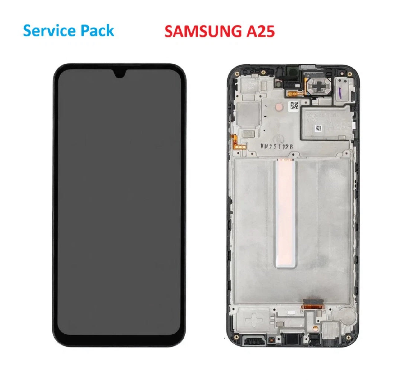 Original Display für Samsung A25  5G  SM-A256B OLED Touchscreen mit  Rahmen